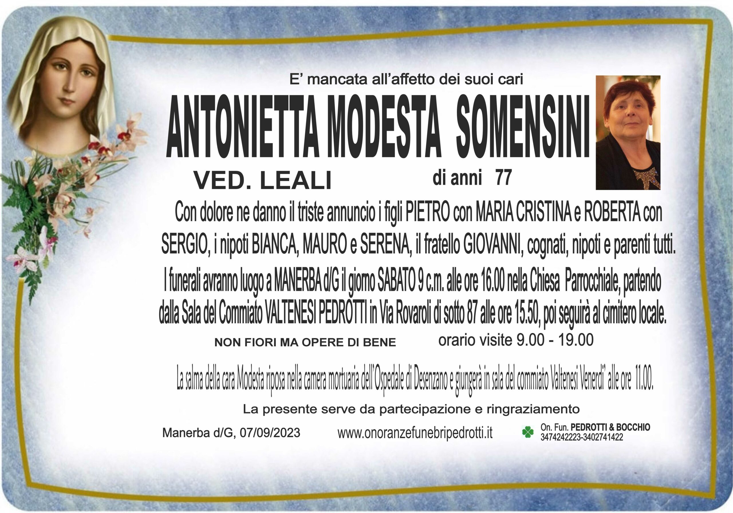 Al momento stai visualizzando Somensini Antonietta Modesta