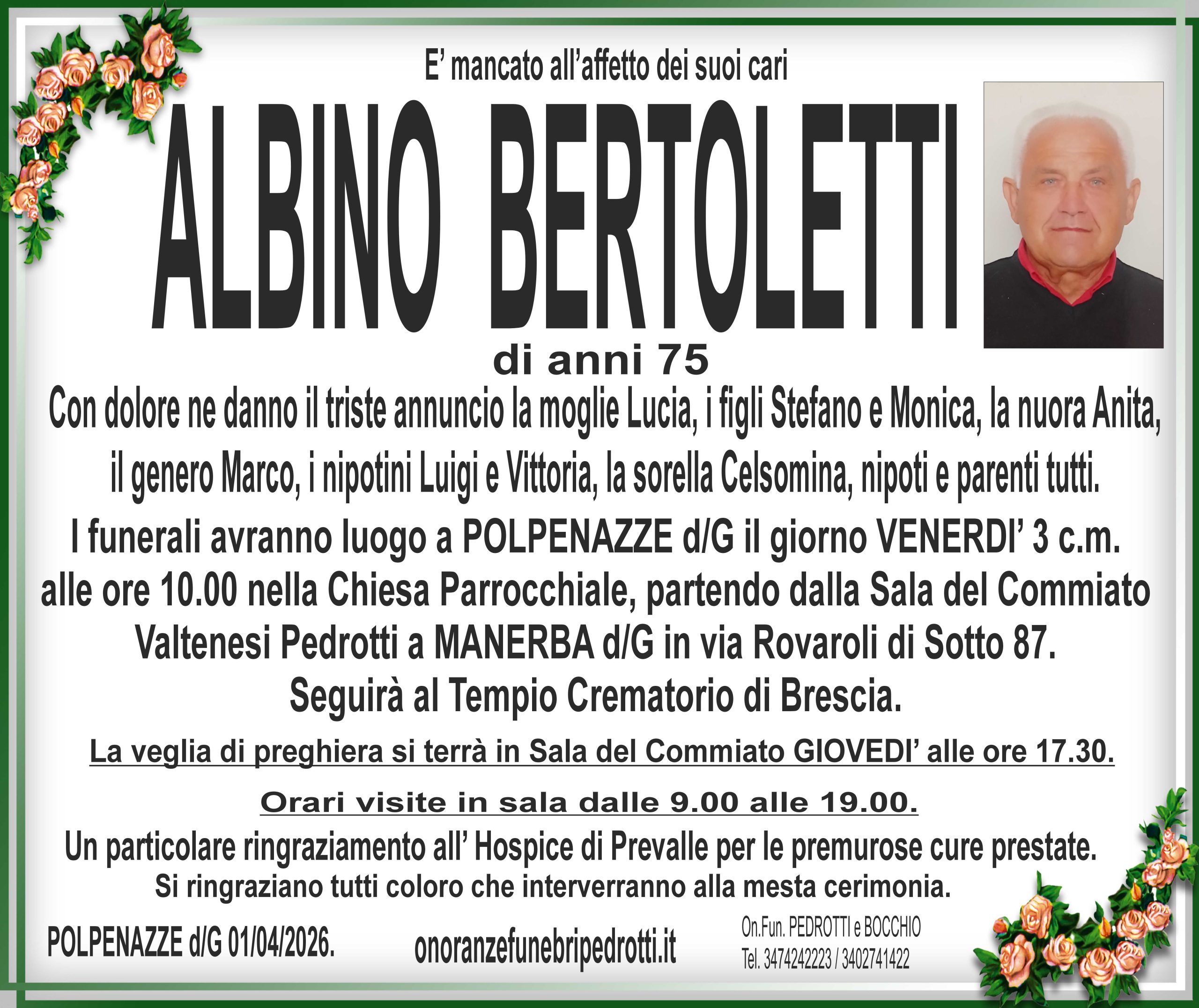 Al momento stai visualizzando Albino Bertoletti